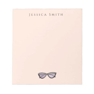 Mode Illustratie met zonnebril Notitieblok