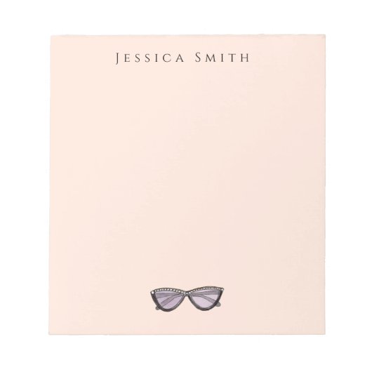 Mode Illustratie met zonnebril Notitieblok (Voorkant)