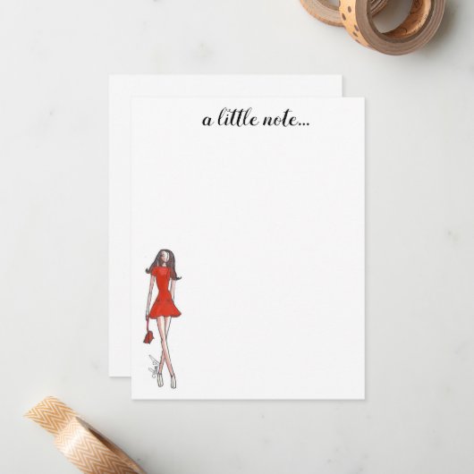 Mode illustratie notitiekaarten notitiekaartje (Voorkant / Achterkant in situ)