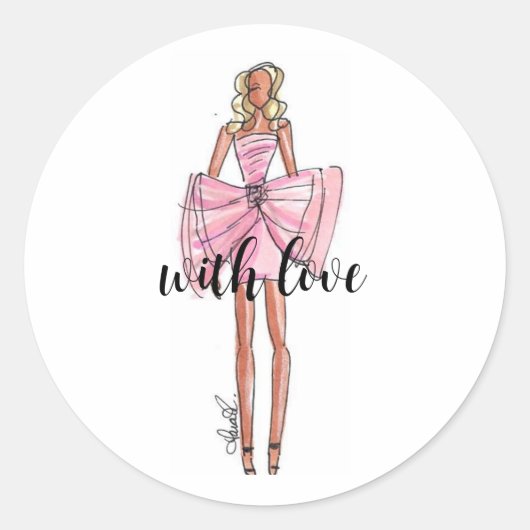 Mode-illustratie roze stickers (Voorkant)
