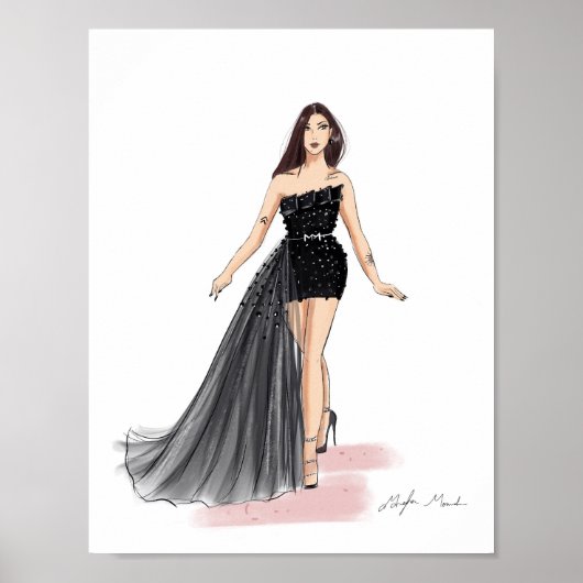 mode illustratie, schets, poster (Voorkant)