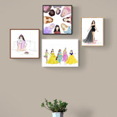 mode illustratie, schets, poster