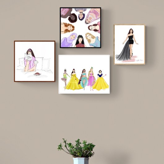 mode illustratie, schets, poster