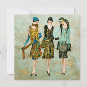 Mode-illustratie uit de jaren 30 kaart