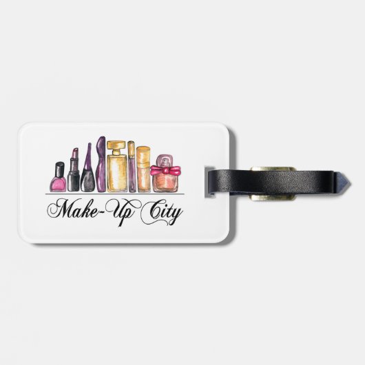 Mode Illustratie Waterverf Acrylwandklok Bagagelabel (Achterkant horizontaal)