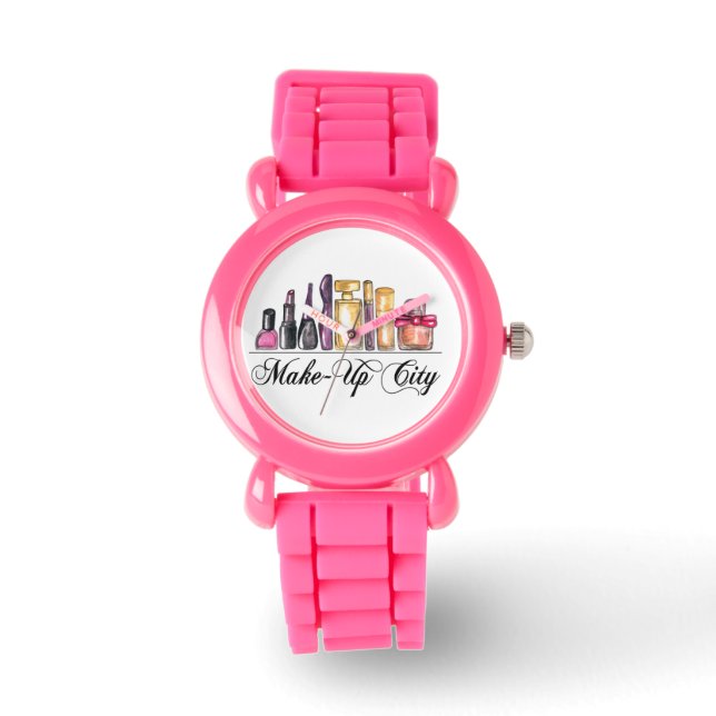 Mode Illustratie Waterverf Acrylwandklok Horloge (Voorkant)