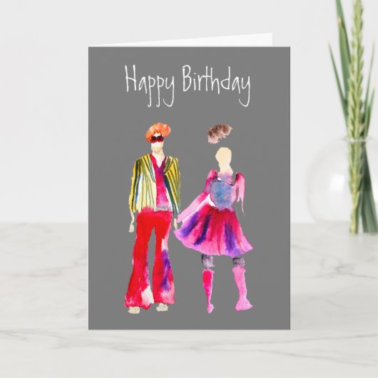 Mode illustratie waterverf boho kaart (Voorkant)