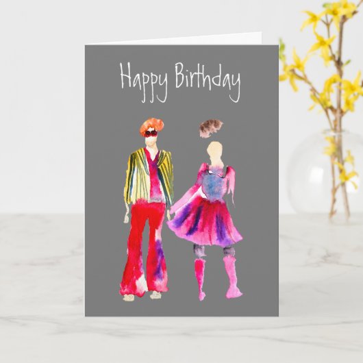 Mode illustratie waterverf boho kaart (Gele Bloem)