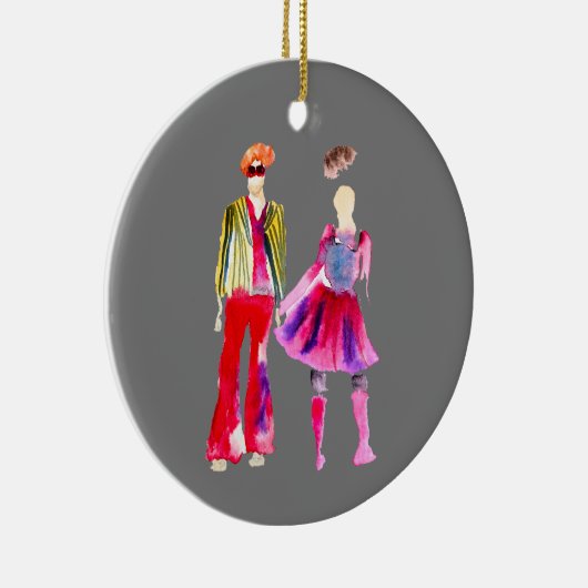 Mode illustratie waterverf boho keramisch ornament (Rechts)