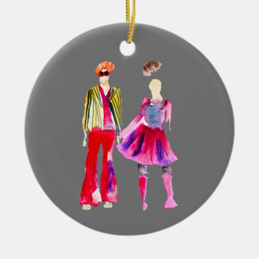 Mode illustratie waterverf boho keramisch ornament (Voorkant)