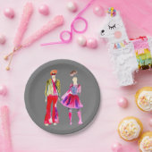 Mode illustratie waterverf boho papieren bordje (Feest)