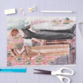  Mode Illustratie zwart en perspad Tissuepapier (Craft)