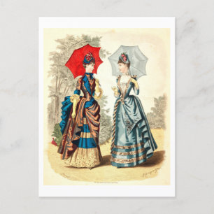 Mode Illustratiejurken 1886 Briefkaart