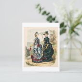 Mode Illustratiejurken jaren 1880 Briefkaart (Staand voorkant)