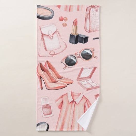 Mode illustraties. Naadloos patroon Badhanddoek (Badhanddoek)