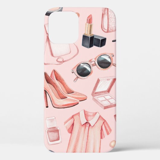 Mode illustraties. Naadloos patroon Case-Mate iPhone Case (Achterkant)
