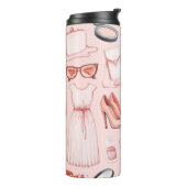 Mode illustraties. Naadloos patroon Thermosbeker (Gedraaid links)
