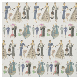 Mode illustraties uit de jaren 20 en 30 stof
