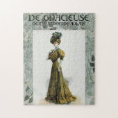  Mode illustratievrouw in Pet druiven Legpuzzel (Verticaal)