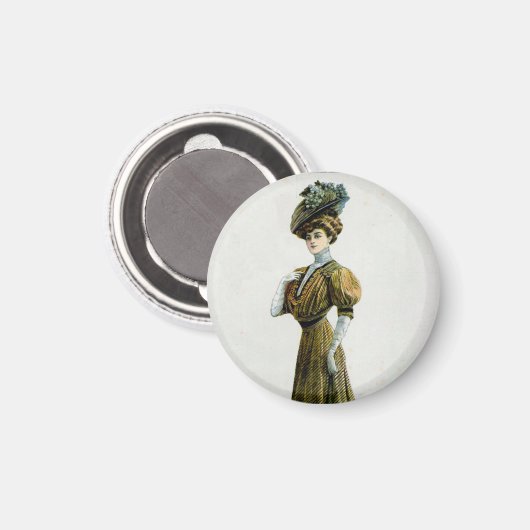  Mode illustratievrouw in Pet druiven Magneet (Voorkant / Achterkant)