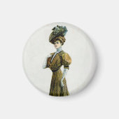  Mode illustratievrouw in Pet druiven Magneet (Voorkant)