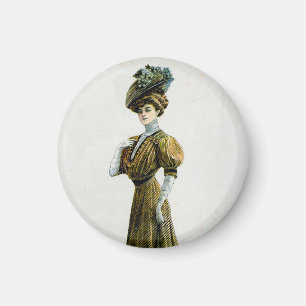  Mode illustratievrouw in Pet druiven Magneet