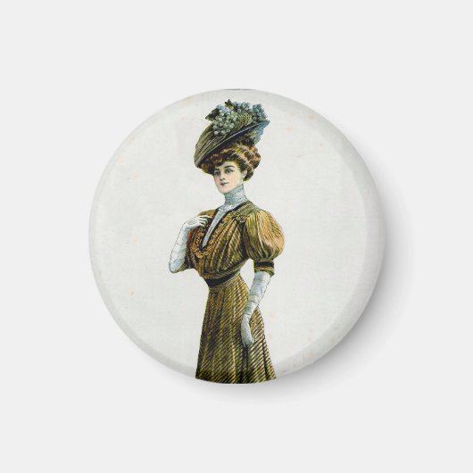 Mode illustratievrouw in Pet druiven Magneet (Voorkant)