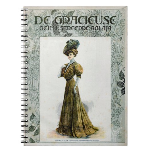  Mode illustratievrouw in Pet druiven Notitieboek (Voorkant)