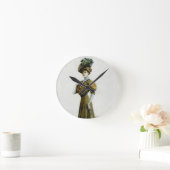 Mode illustratievrouw in Pet druiven Ronde Klok (Huis)