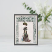  Mode illustratievrouw met suikerriet Briefkaart (Staand voorkant)