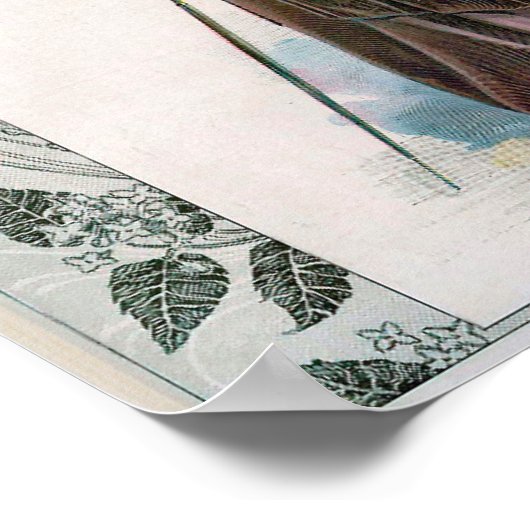  Mode illustratievrouw met suikerriet Poster (Hoek)