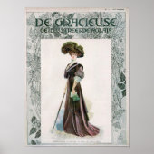  Mode illustratievrouw met suikerriet Poster (Voorkant)