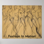 Mode in bewegende tekeningen en schetsen poster (Voorkant)