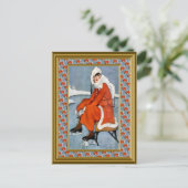 Mode in het skioord briefkaart (Staand voorkant)