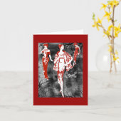 Mode in Rood Kaart (Gele Bloem)