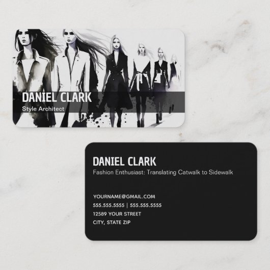 Mode-industrie Visitekaartje (Voorkant / Achterkant)