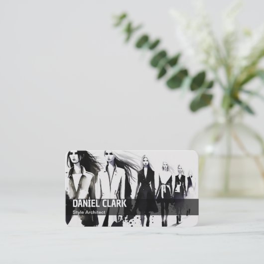 Mode-industrie Visitekaartje (Staand voorkant)