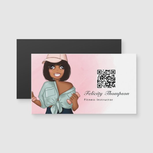 Mode instructrice fitness vrouw (Voorkant / Achterkant)