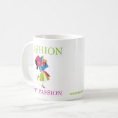 Mode is mijn passie koffiemok (Voorkant links)