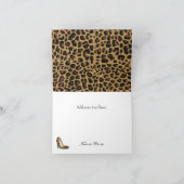 Mode Jaguar Patroon Stiletto Dank u kaart (Binnen)