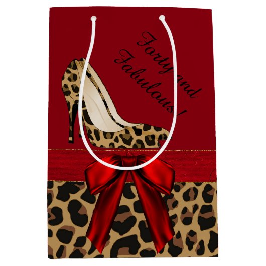 Mode Jaguar Stilettos Custom Gift Bag Medium Cadeauzakje (Voorkant)