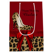 Mode Jaguar Stilettos Custom Gift Bag Medium Cadeauzakje (Achterkant)