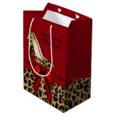 Mode Jaguar Stilettos Custom Gift Bag Medium Cadeauzakje (Achterkant Gekanteld)