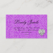 Mode Jewel hartluipaard Zebra Lace paars Visitekaartje (Achterkant)