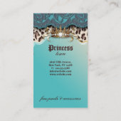 Mode Jewelry Leopard Lace Blauwgroen Visitekaartje (Achterkant)