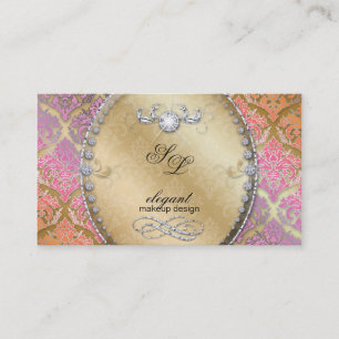 Mode Jewelry Makeup Artist Damask Bling Cool Visitekaartje