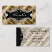 Mode Jewelry Makeup Artist Elegant Tufted Satin Visitekaartje (Voorkant / Achterkant)