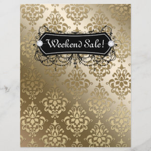 Mode Jewelry Salon Makeup Gold Flyer