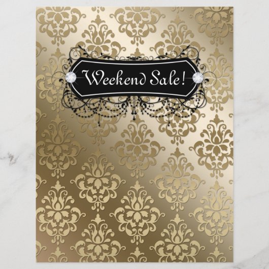 Mode Jewelry Salon Makeup Gold Flyer (Voorkant)