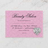 Mode Jewels Pearls Zebra Lace Pink Benoeming Afsprakenkaartje (Achterkant)